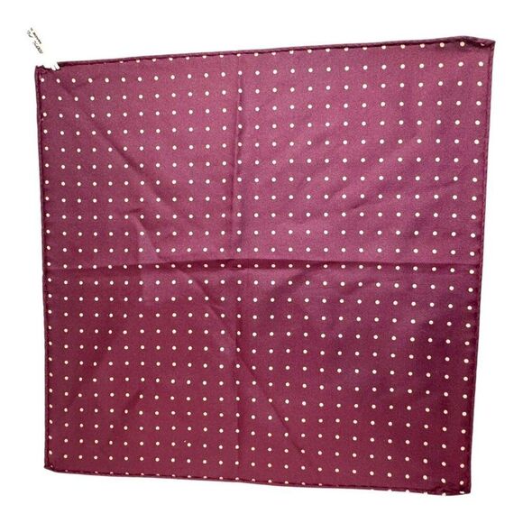 Vintage 100% Silk Burgundy Polka Dot Handkerchief Pretty Woman Julia Roberts - Picture 5 of 7
